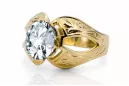 Vintage Jewlery Ring Zircon 14K Yellow gold vrc135y
